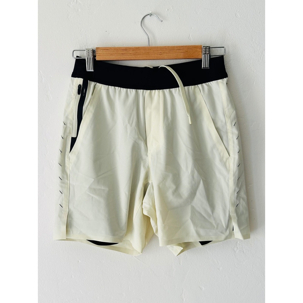 Ten Thousand Interval Short Off White Black 7" Inseam Size XS Lined Athletic